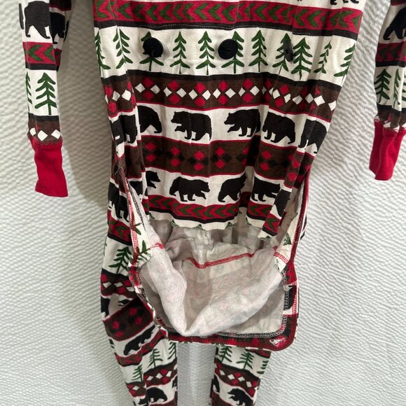 Bear Essentials Adult Onesie Flapjack Lazy One Long Johns Rustic Cabin Pajamas - Picture 10 of 10